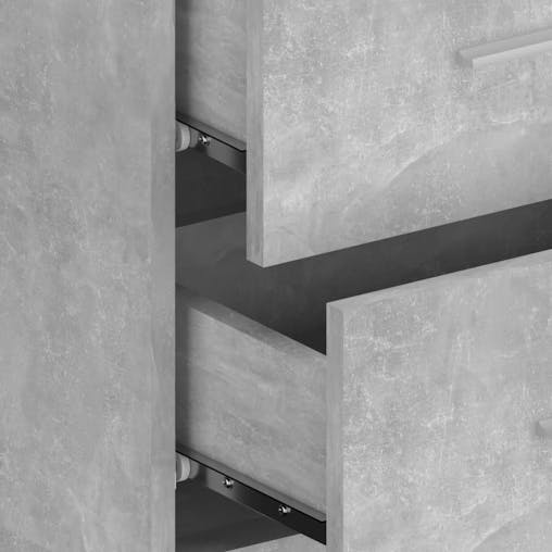 NNEVL Wall-mounted Bedside Cabinet Concrete Grey