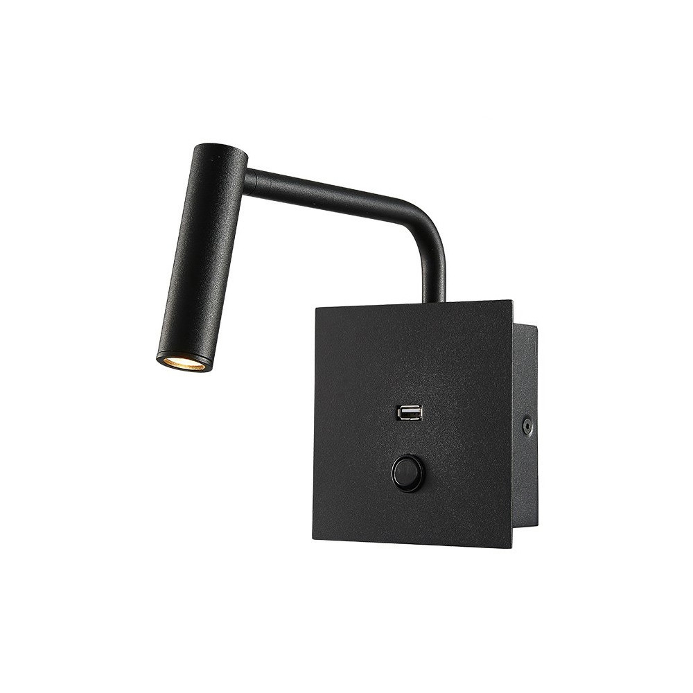 Kinkiet 2943czarny LED 1x3W 150lm wym:12x12x4,5cm IP20 V-TAC