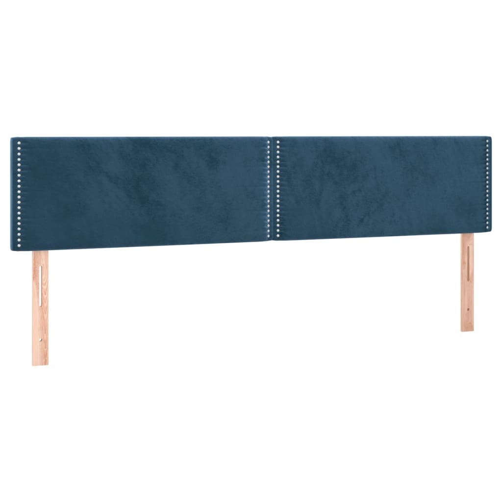 Wezgłowie Niebieski 180 x 5 x 78/88 cm Aksamit vidaXL