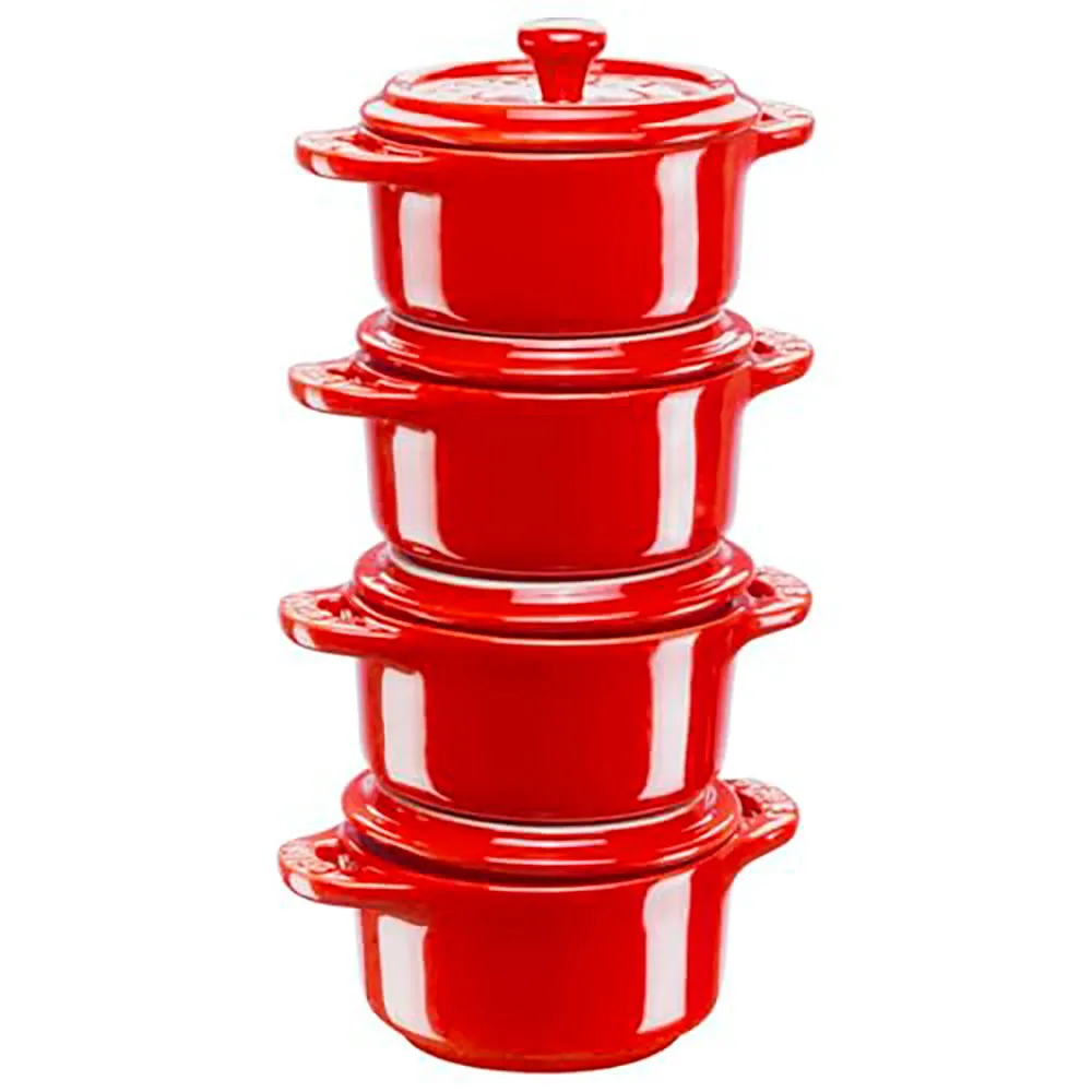 Staub Mini Cocotte Cooking Pot Set 4 units