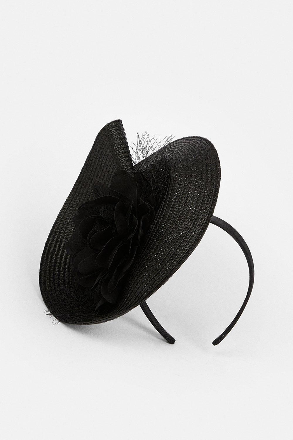 KarenMillen Asymmetric Flower & Feather Fascinator