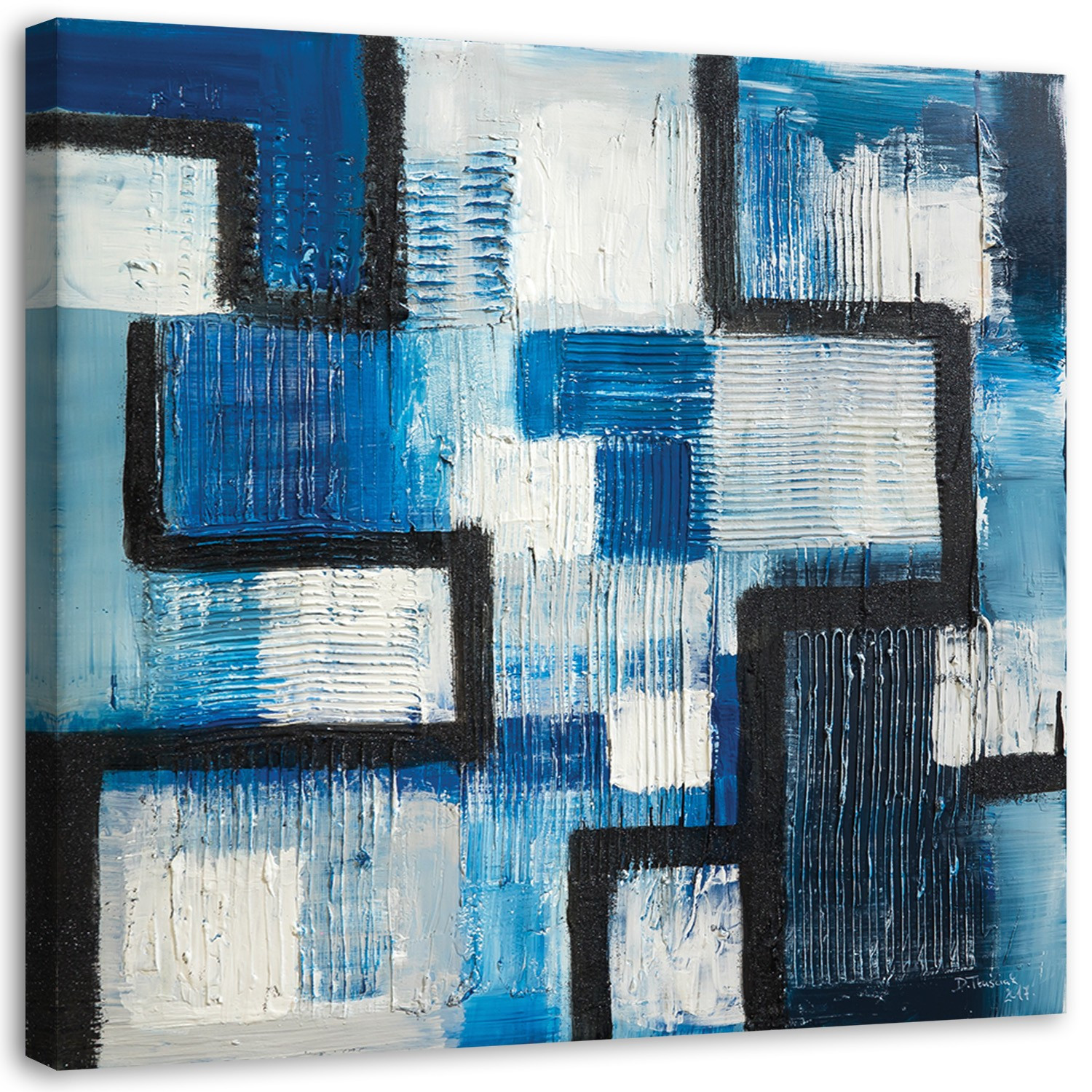 Feeby Obraz Niebieska abstrakcja 30x30