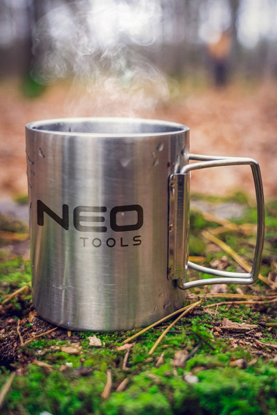 Kubek turystyczny stalowy kempingowy 320ml NEO Tools 63-150