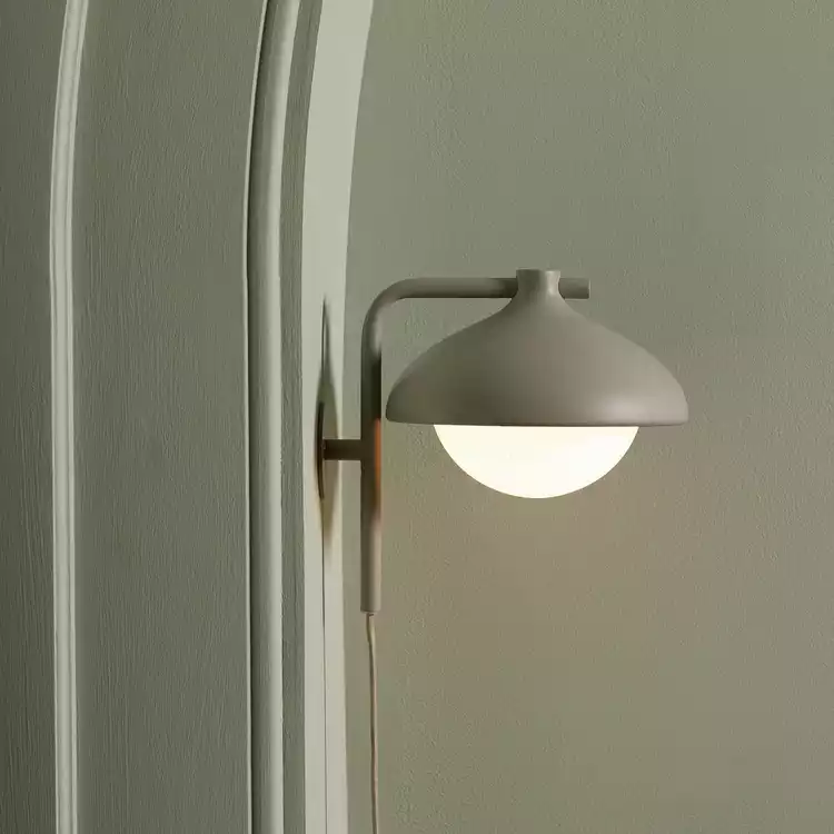 Habitat Acorn Metal Wall Light - Latte