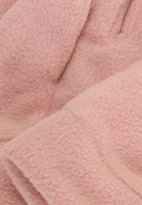 Younger Girls Pink Fleece Gloves
