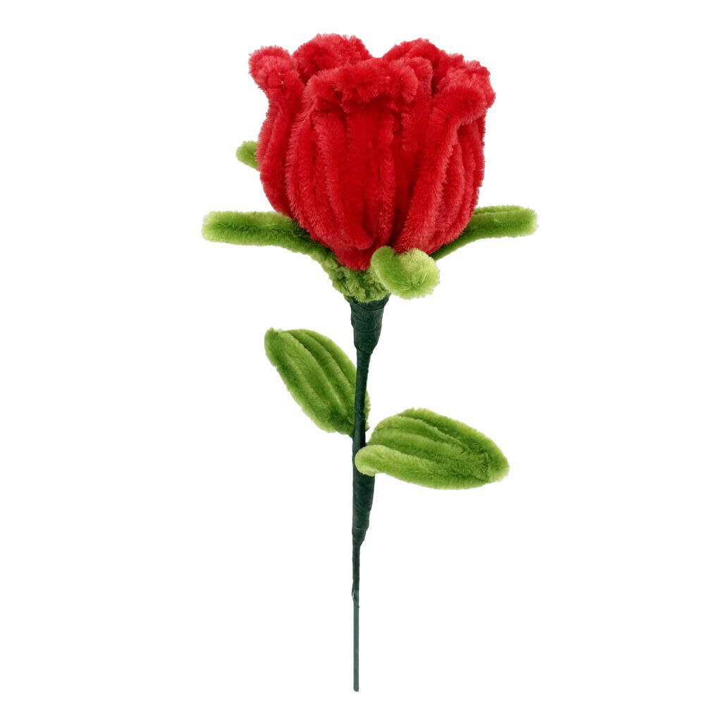 Kit créatif fil chenille fleur à confectionner L36cm (3 modèles)