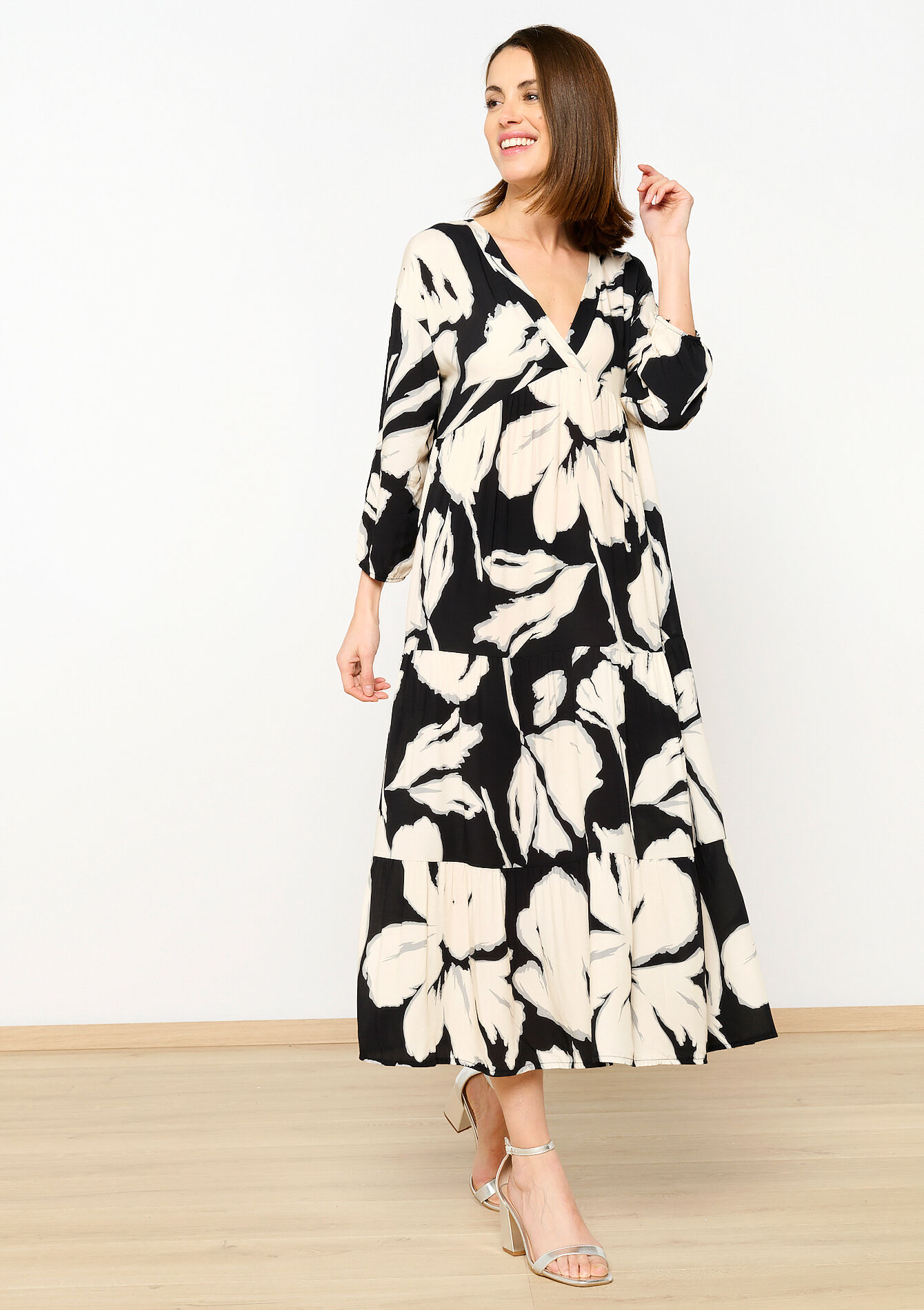Oversized jurk met bloemen