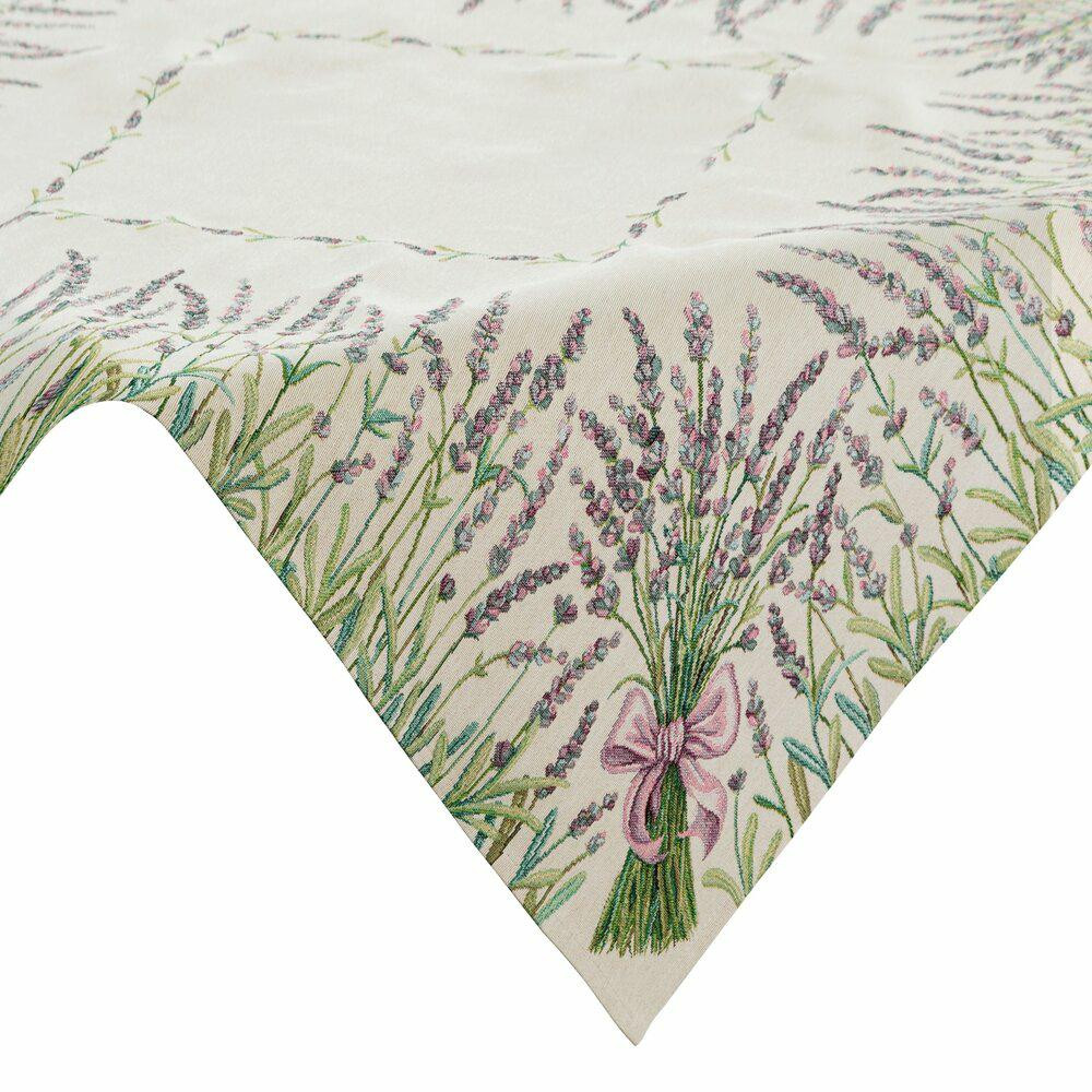 Obrus gobelinowy 129/NAT 100x100 cm lawenda