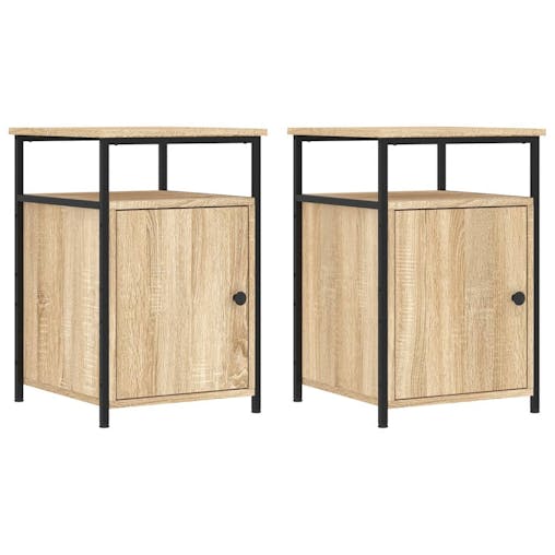 NNEVL Bedside Cabinets 2 pcs Sonoma Oak 40x42x60 cm Engineered Wood