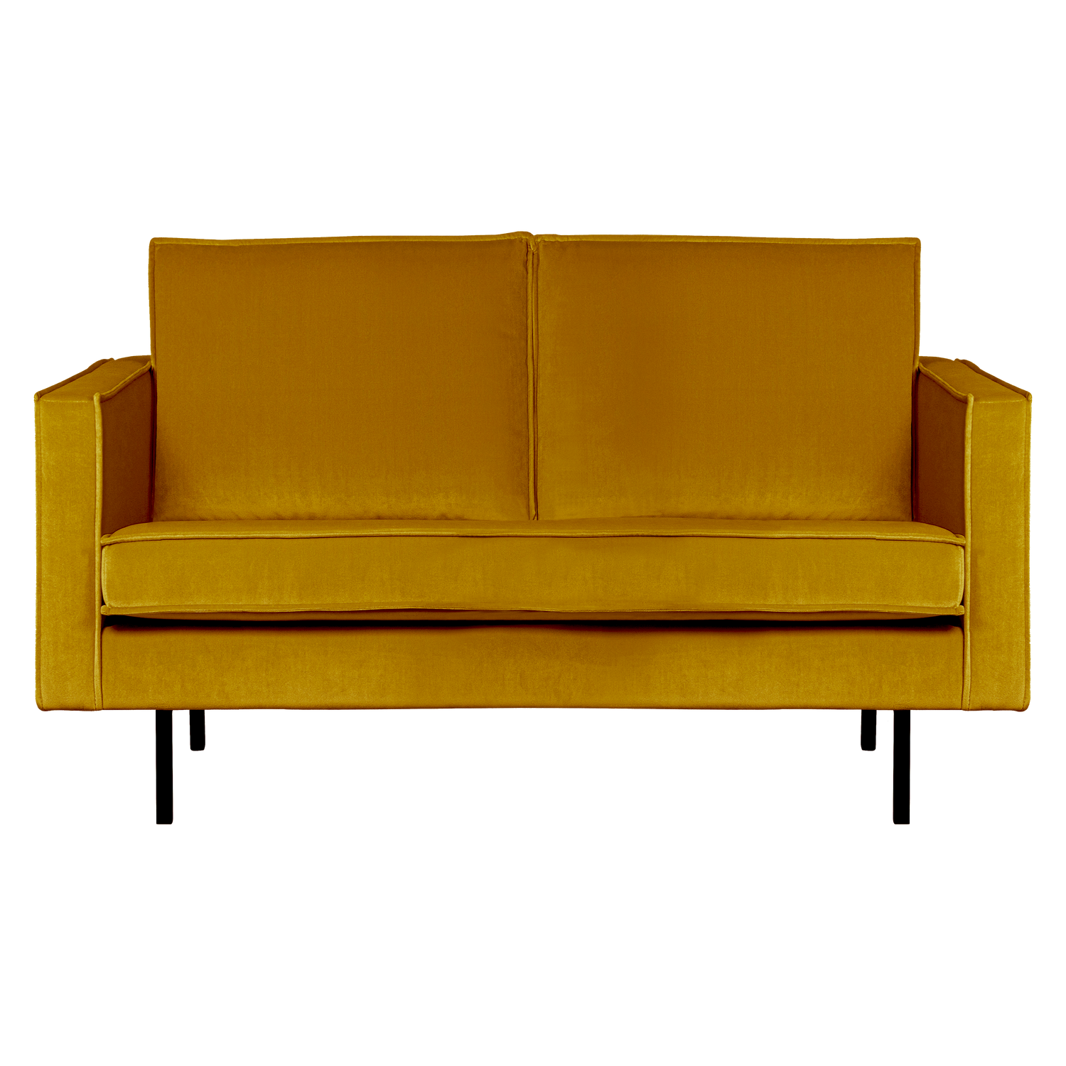 WOOOD 2-zits bank Rodeo - Velvet - Okergeel - 85x150x86
