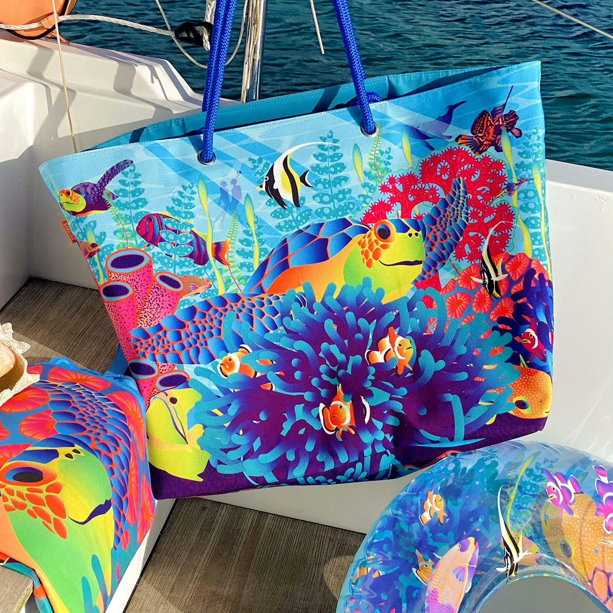 BEACH BAG - Très grand cabas de plage 66x19x42cm