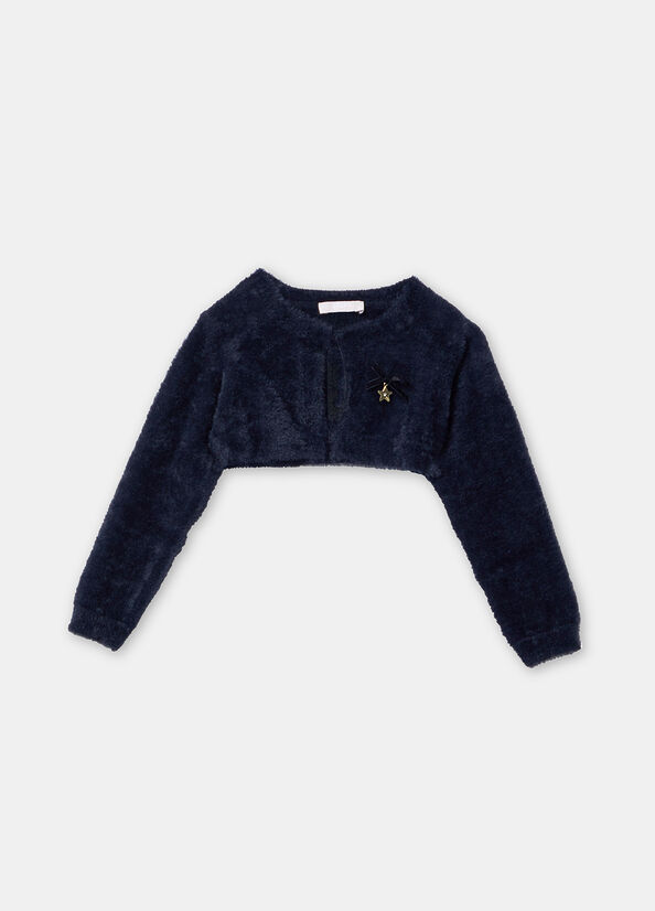 Cardigan effetto peluche