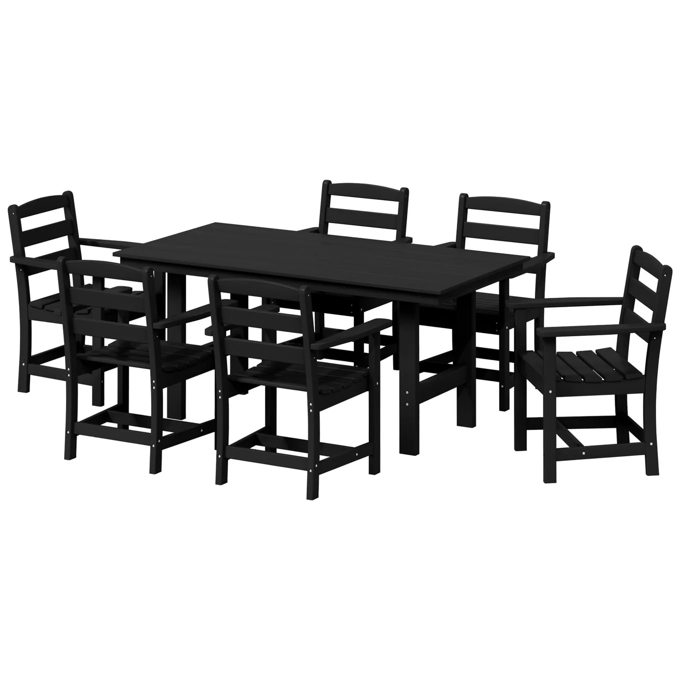 Polytrends Shoreside 7-Piece Arm Chair Dining Set