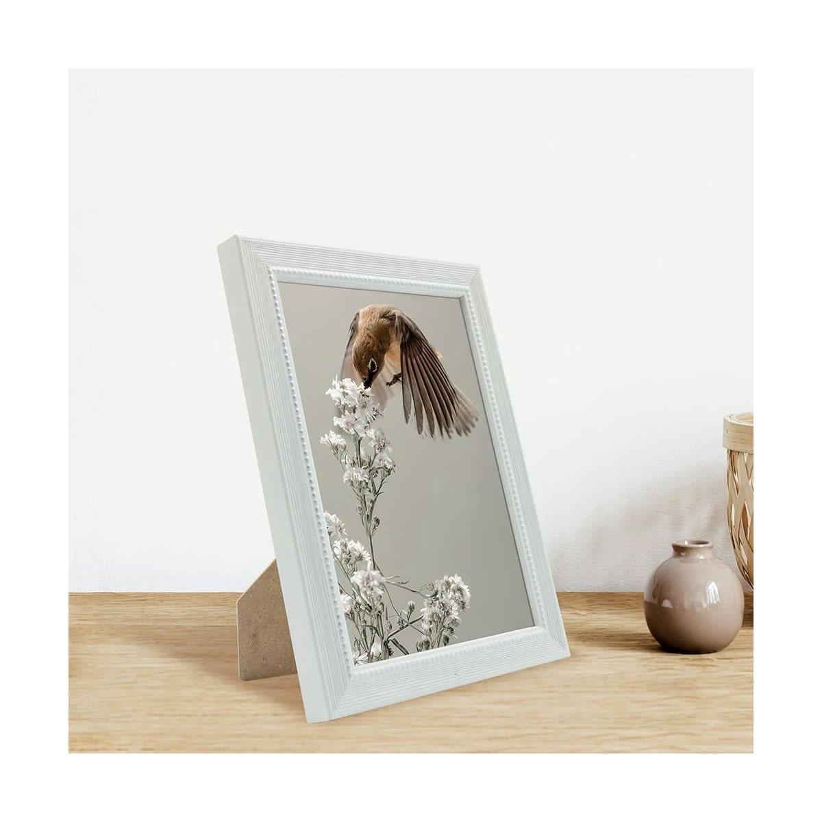 PERLE - Cadre photo gris clair 13x18 cm bois massif fsc