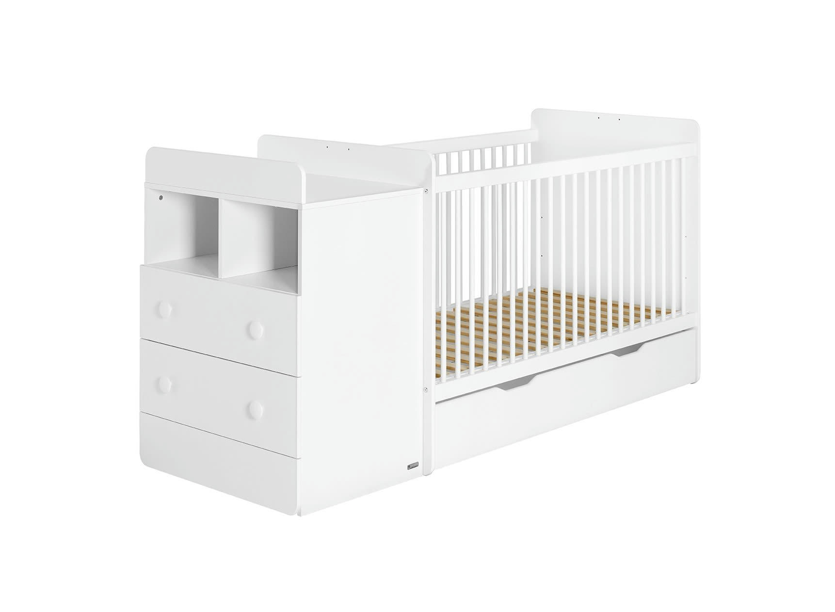 BORA - Lit bébé combiné Blanc