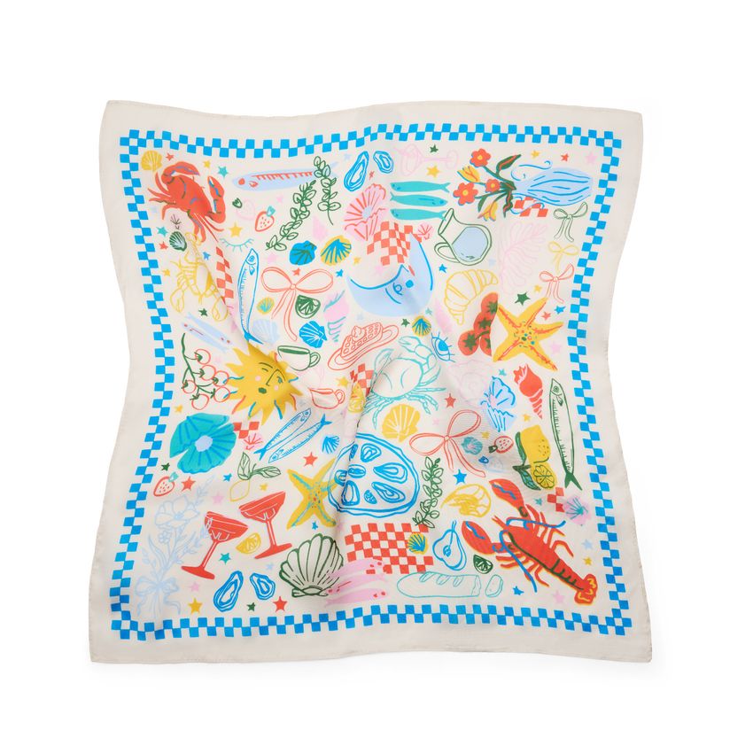 Manfield Multicolor sjaaltje met kleurrijke details