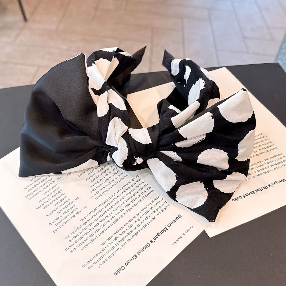 PEACH ACCESSORIES Spotted Summer Knot Bow Headband