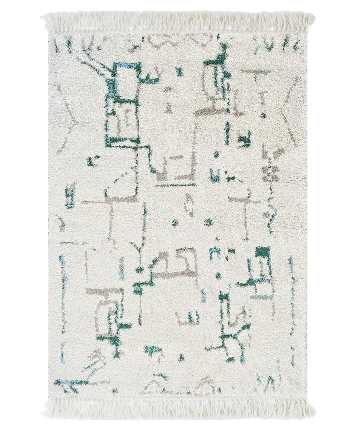 VOLUBILIS - Tapis graphique et design bleu gris 135x190, OEKO-TEX®