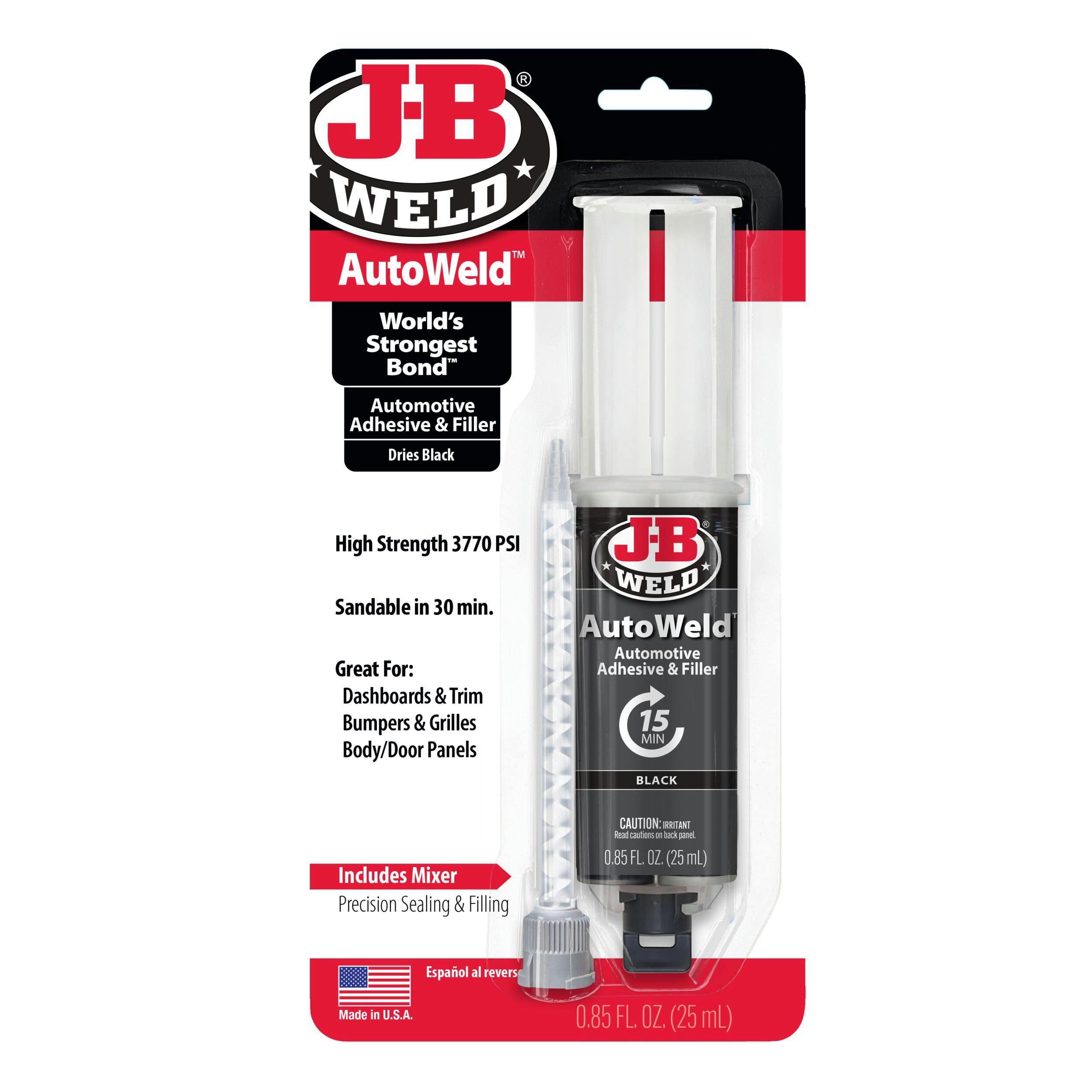 J-B Weld AutoWeld Automotive Adhesive & Filler, Black, 25-ml