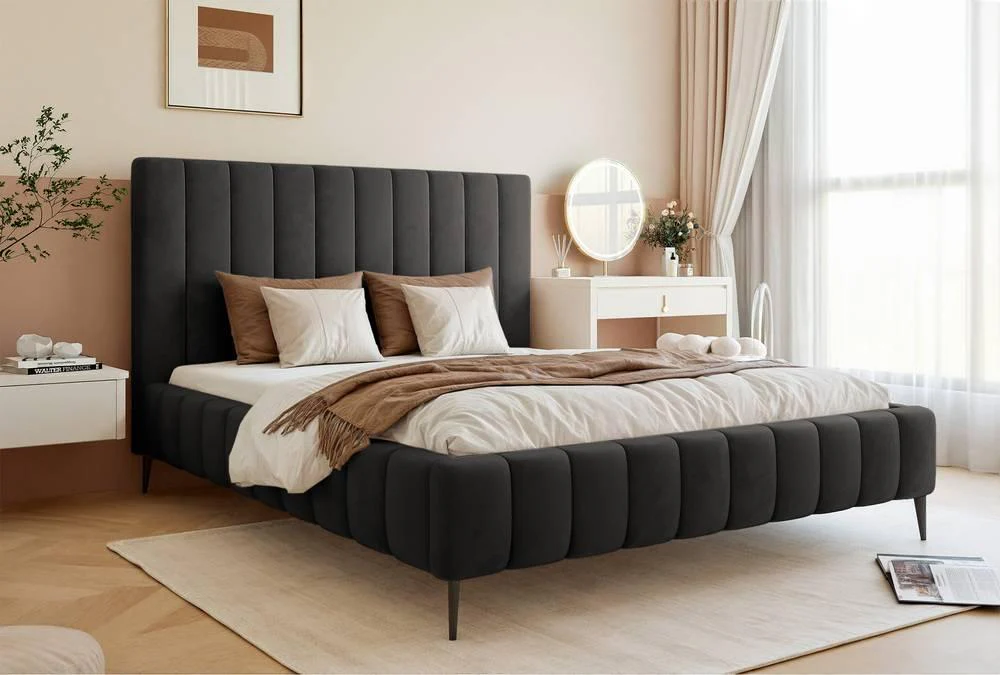 Bedframe Flores velvet 160x200 met opbergruimte