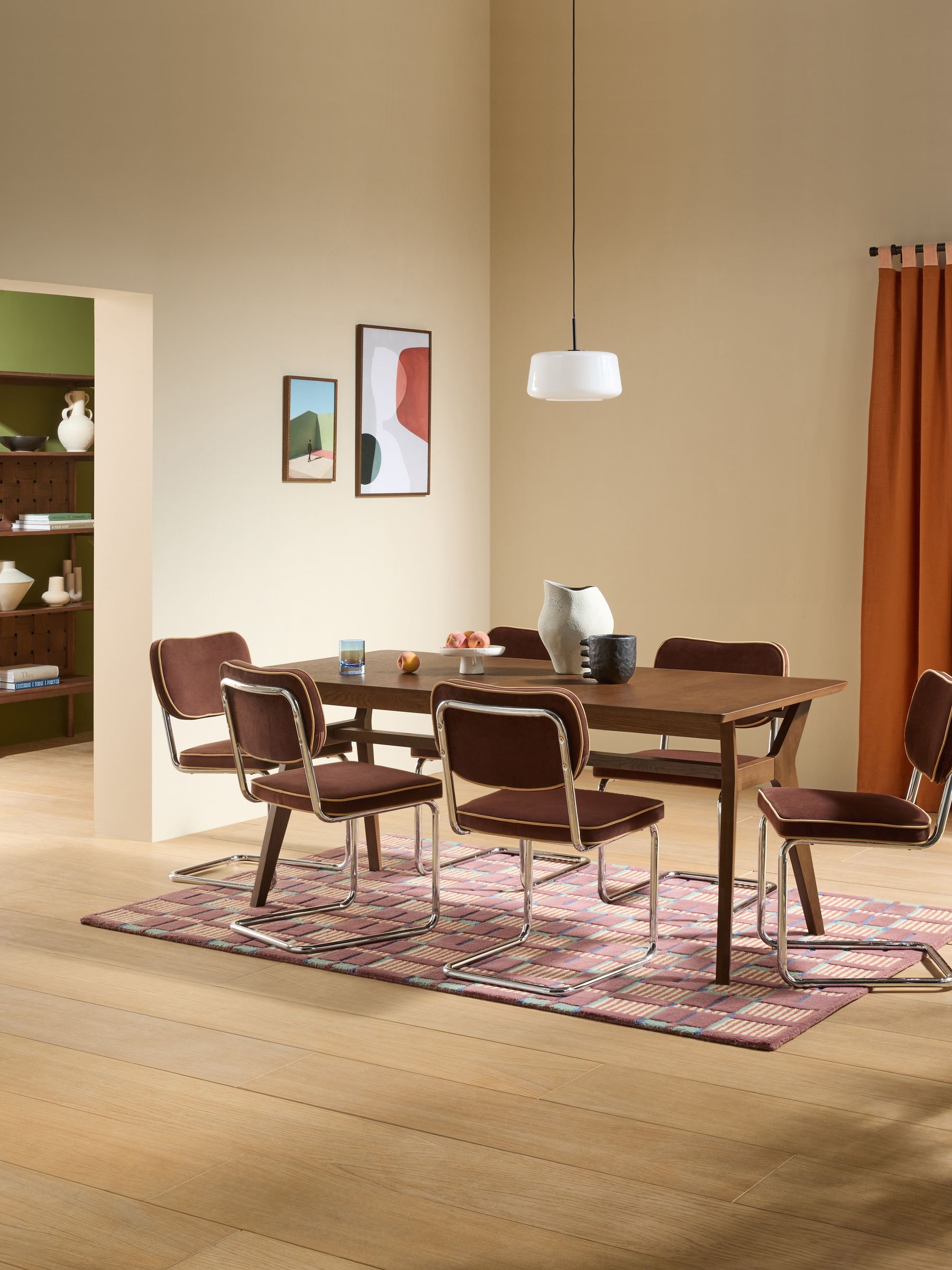 Jenson Extendable 6 to 8 Seater Rectangle Dining Table in Dark Stain Oak