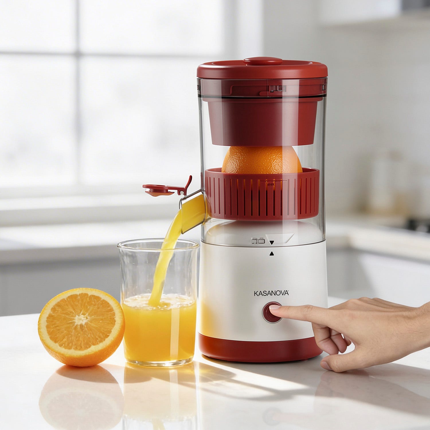 Spremiagrumi automatico senza fili rosso