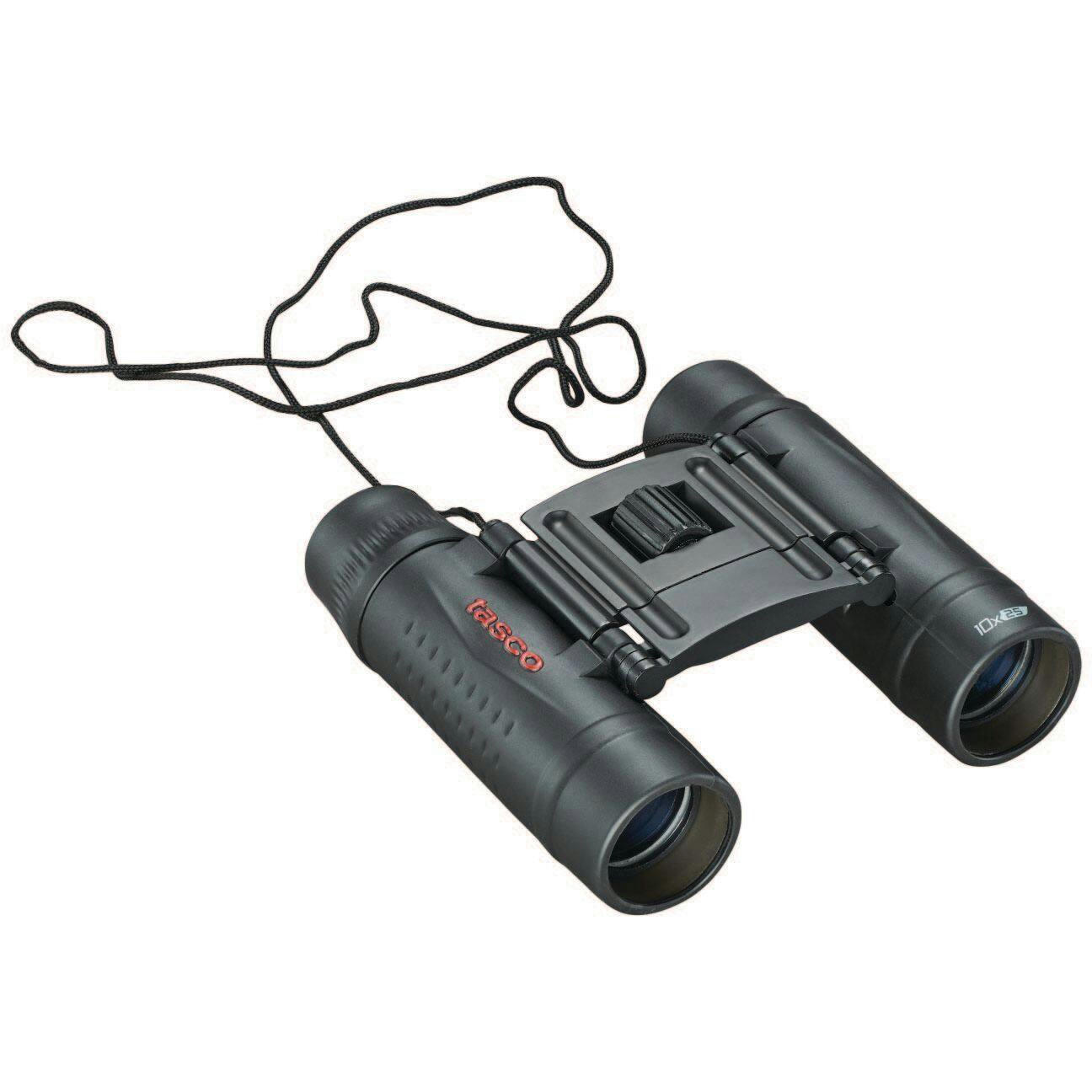 Tasco Essentials™ Roof Binoculars w/ Case, Black, 10x 25mm