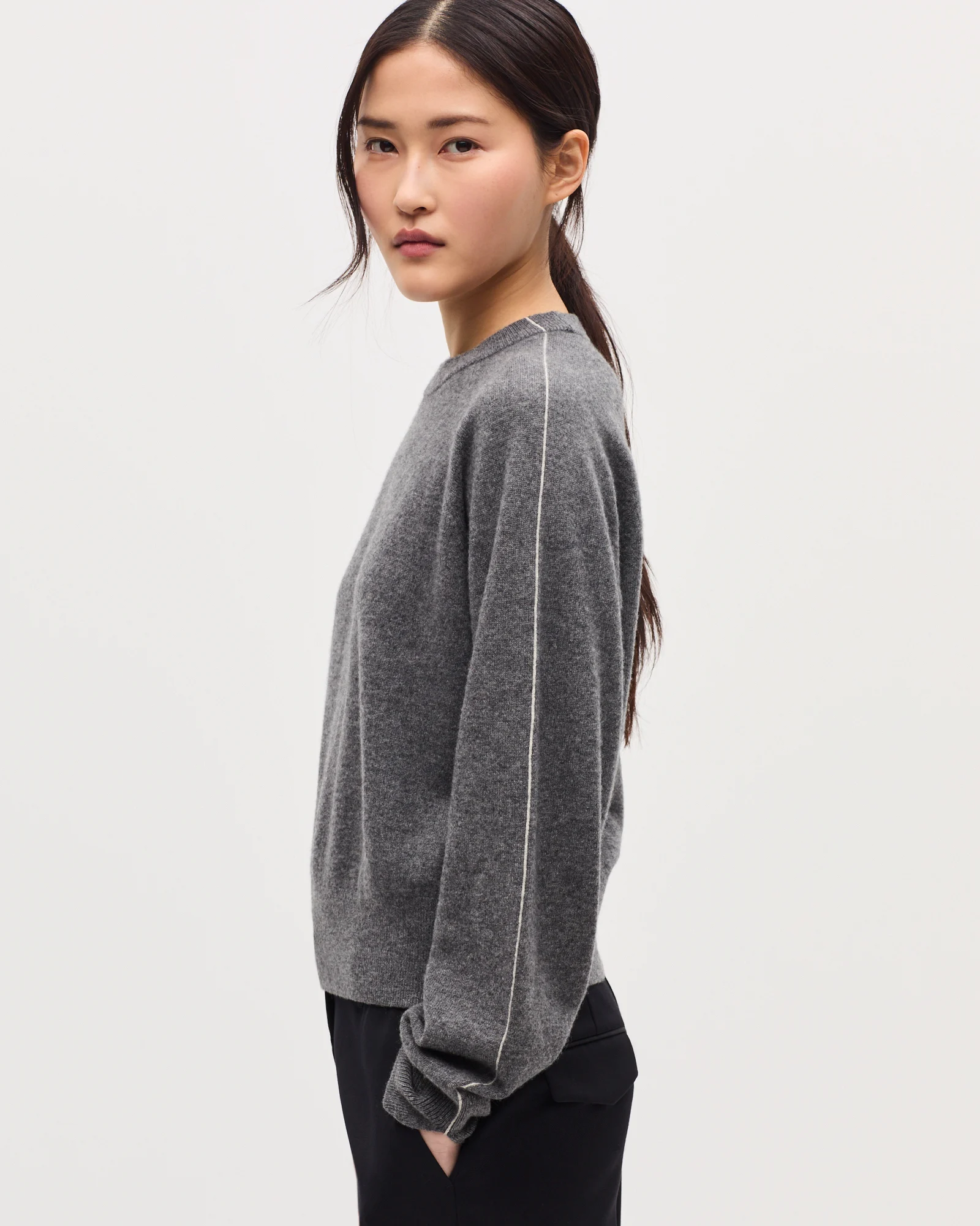 Pull col rond en cachemire