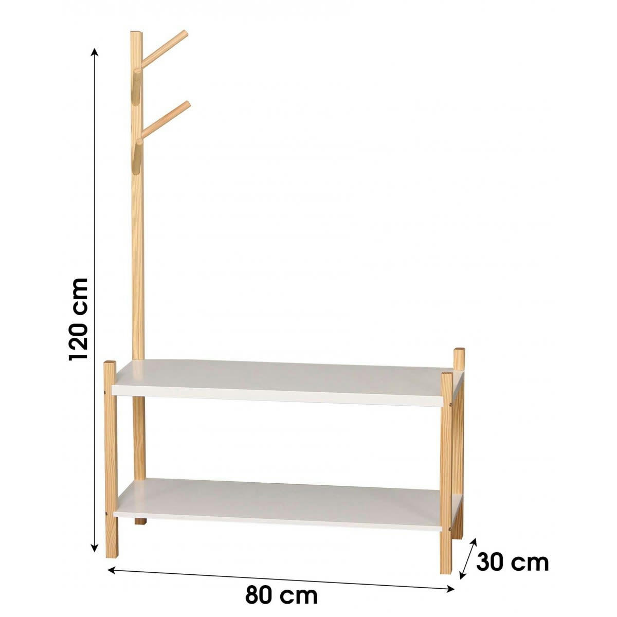 PIN - Portemanteau + rangement chaussures pour enfant