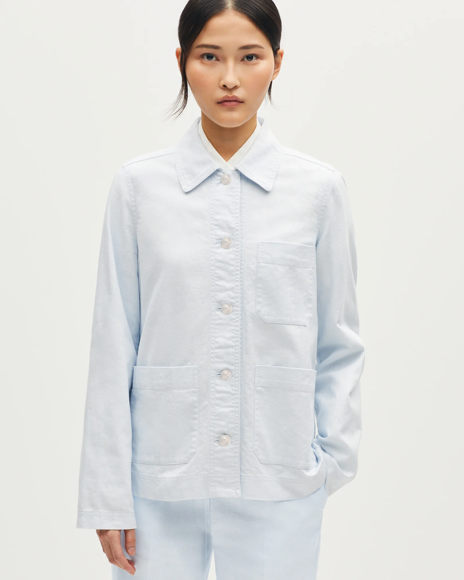 Veste workwear en lin et coton