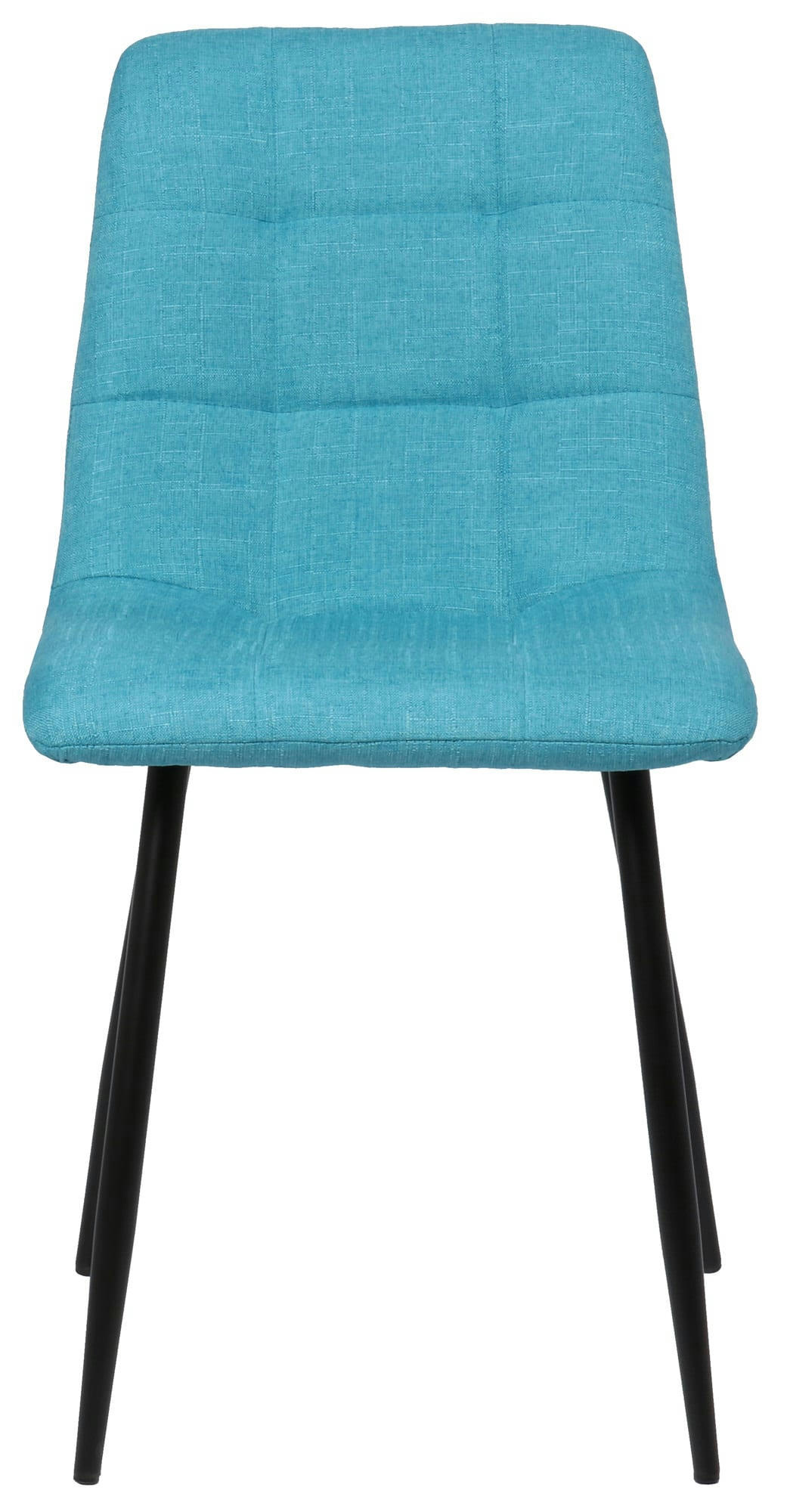 TILDE - Chaise de salle à manger avec pieds en métal en tissu Turquoise