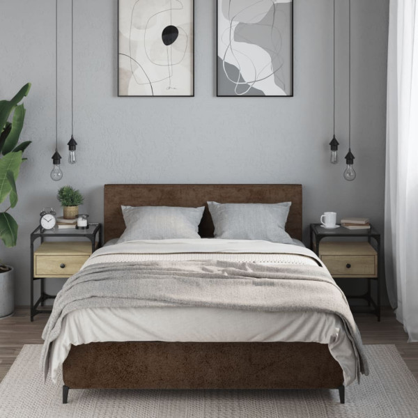 2x Szafka Nocna Stolik Komoda Brązowa Do Sypialni 40x40x55 cm
