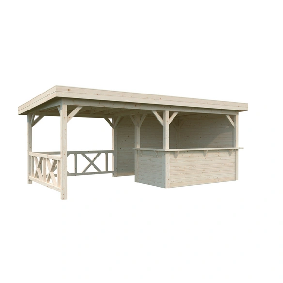 Pavillon »Lenna Set 310«, BxHxT: 588 x 245 x 300 cm, Braun
