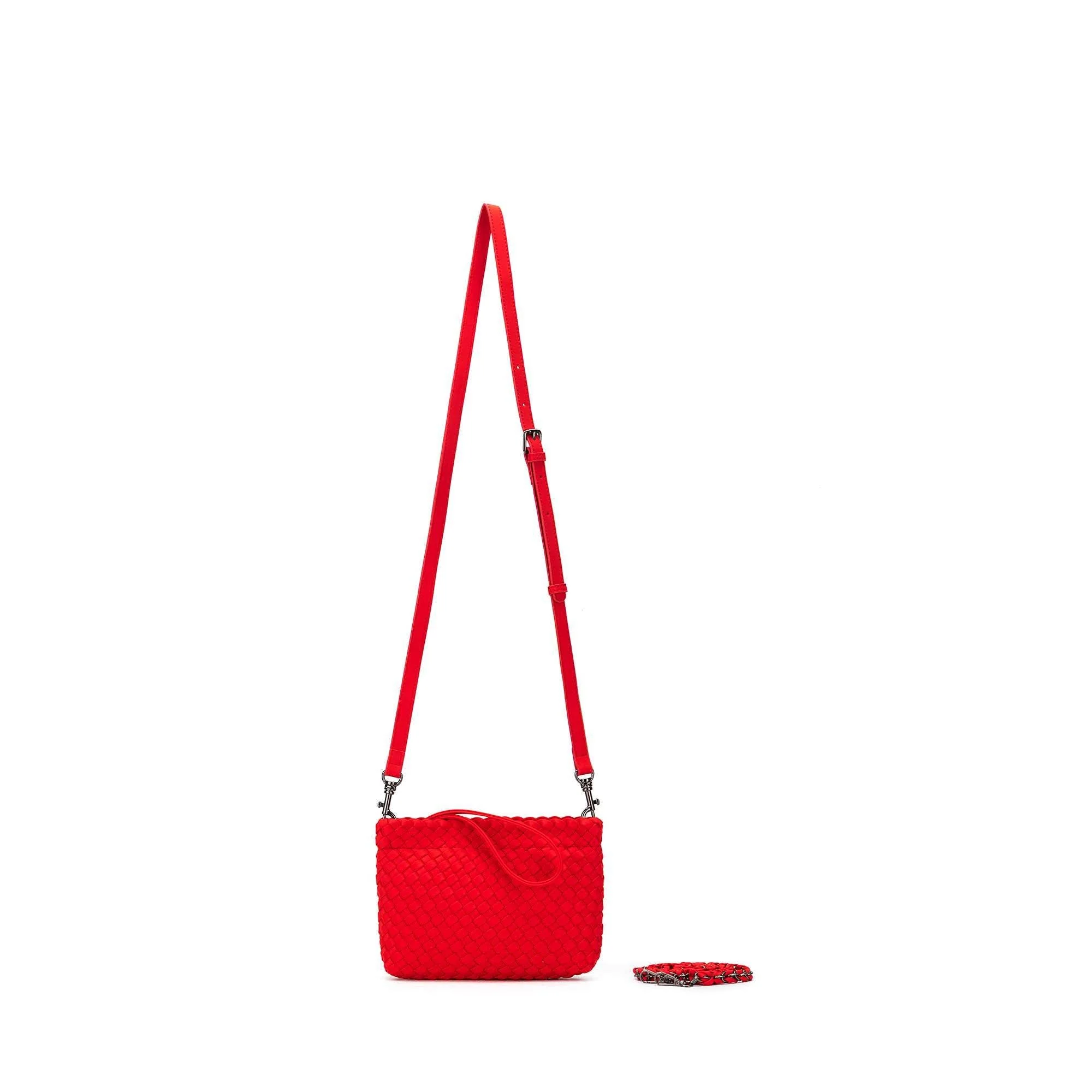 Aria Red Clutch Crossbody Bag by Black Caviar