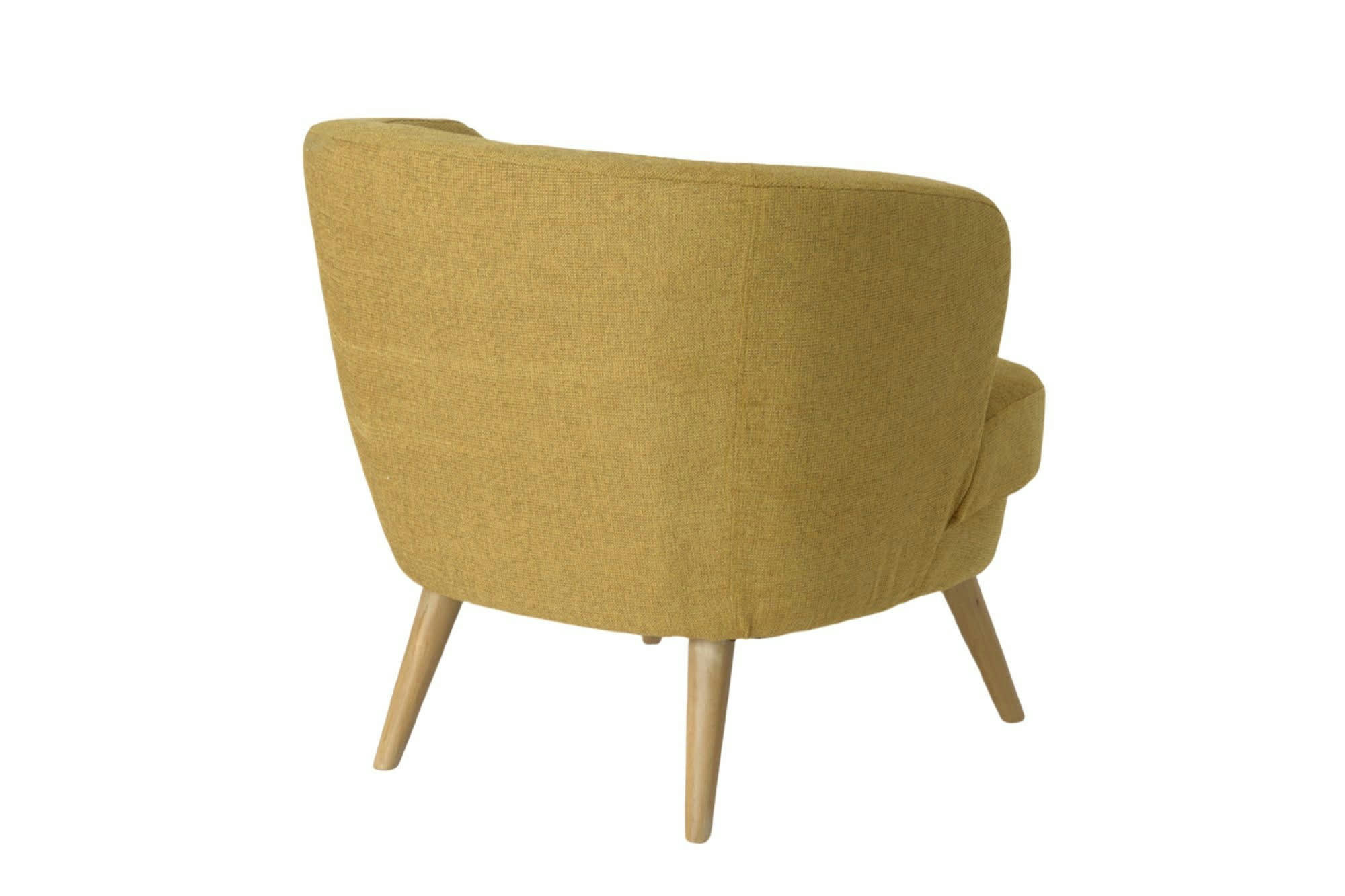 DAGOBERT - Fauteuil en tissu et pieds en bois clair