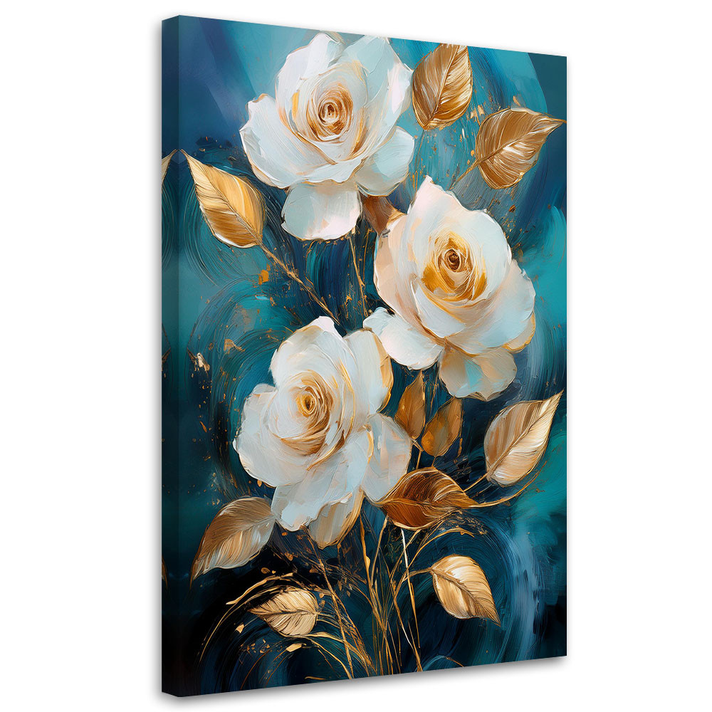 Feeby Obraz do salonu, Kwiaty Róży Glamour 40x60