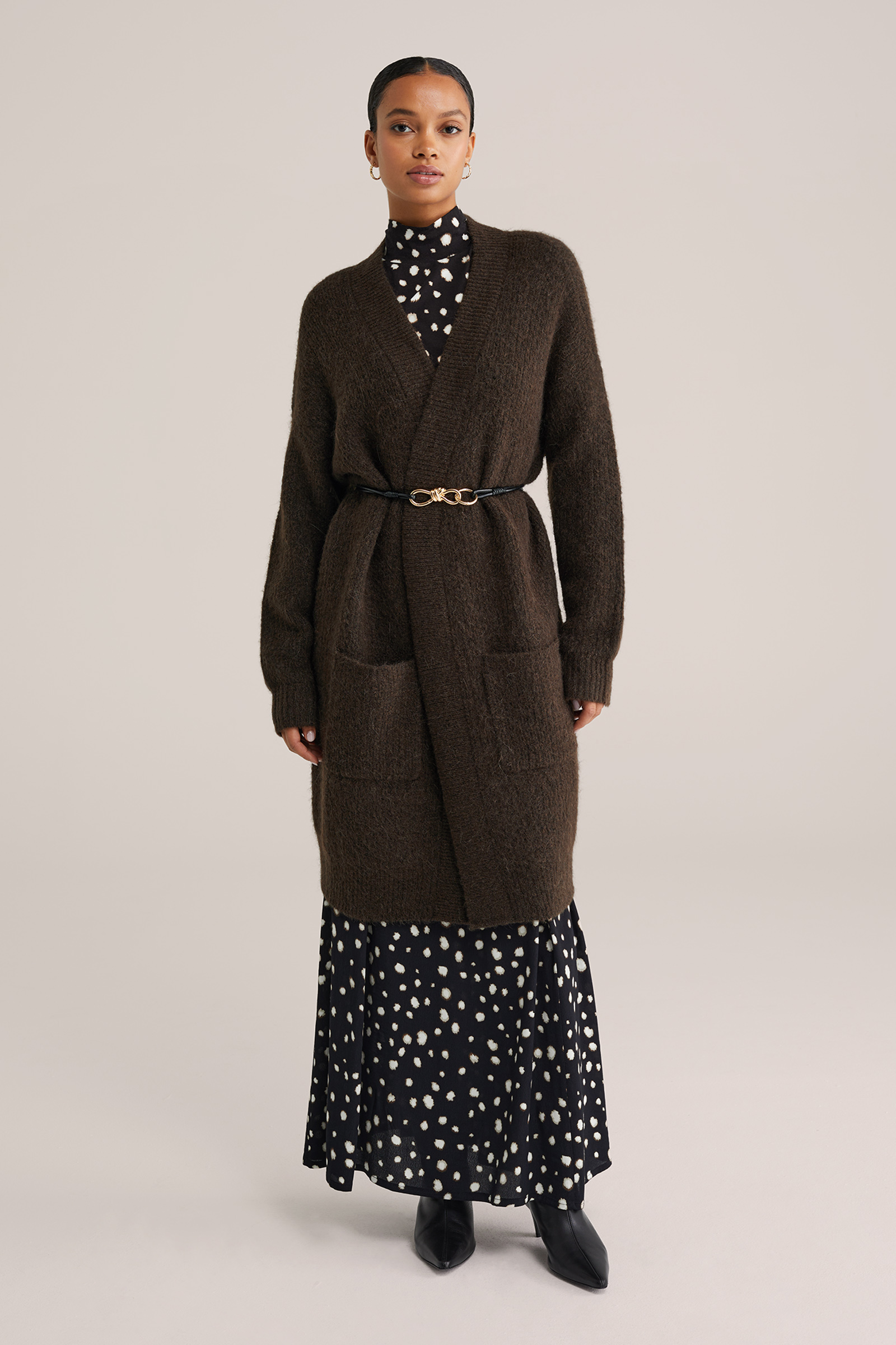 Dames gebreid vest van wolmix