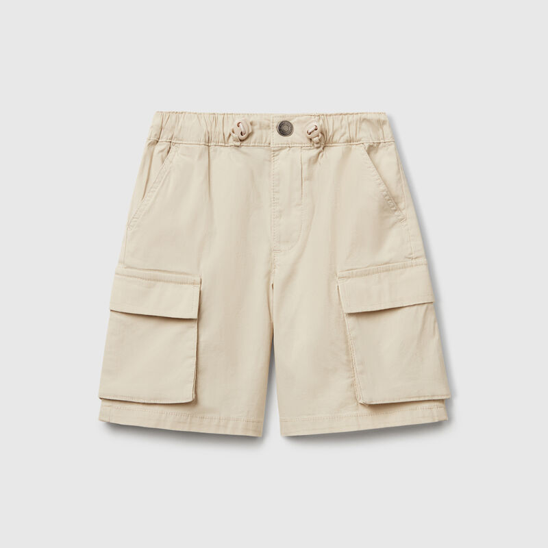 Parachute shorts in stretch cotton