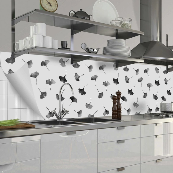 Küchenrückwand-Panel »fixy«, weiß/grau