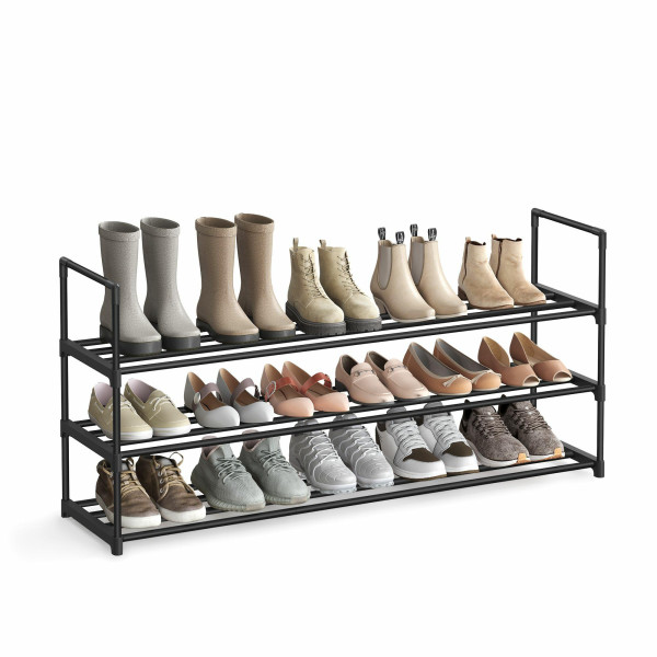 Metalowy regał na buty z 3 półkami 116x55x30 cm