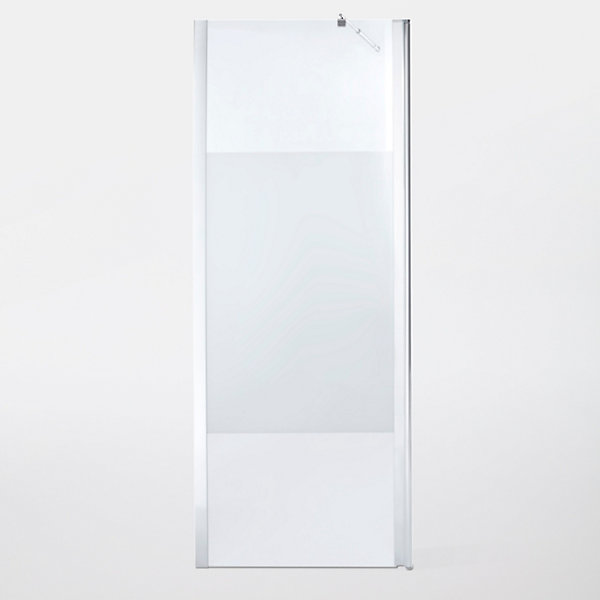 Paroi de douche à l'italienne et volet Cooke &Lewis Onega sérigraphié 80   45 cm