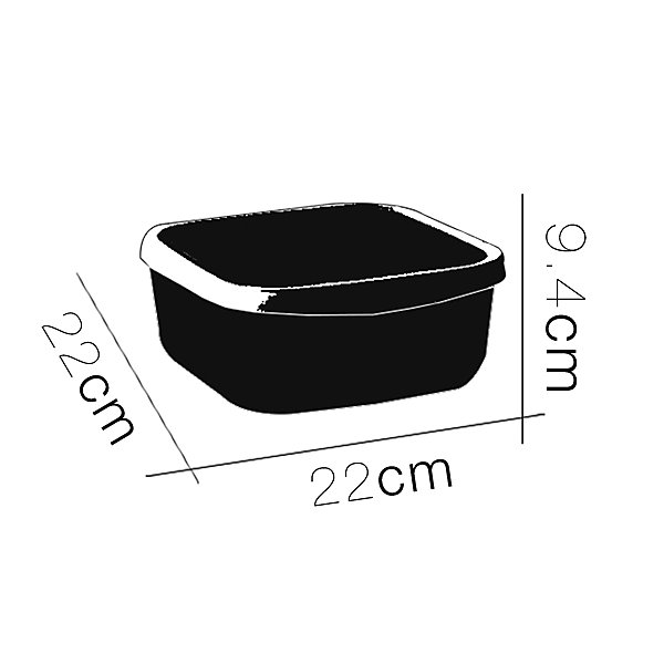 Boîte de conservation avec couvercle hermétique frigoverre - Longueur 22 x Profondeur 22 x Hauteur 9.4 cm