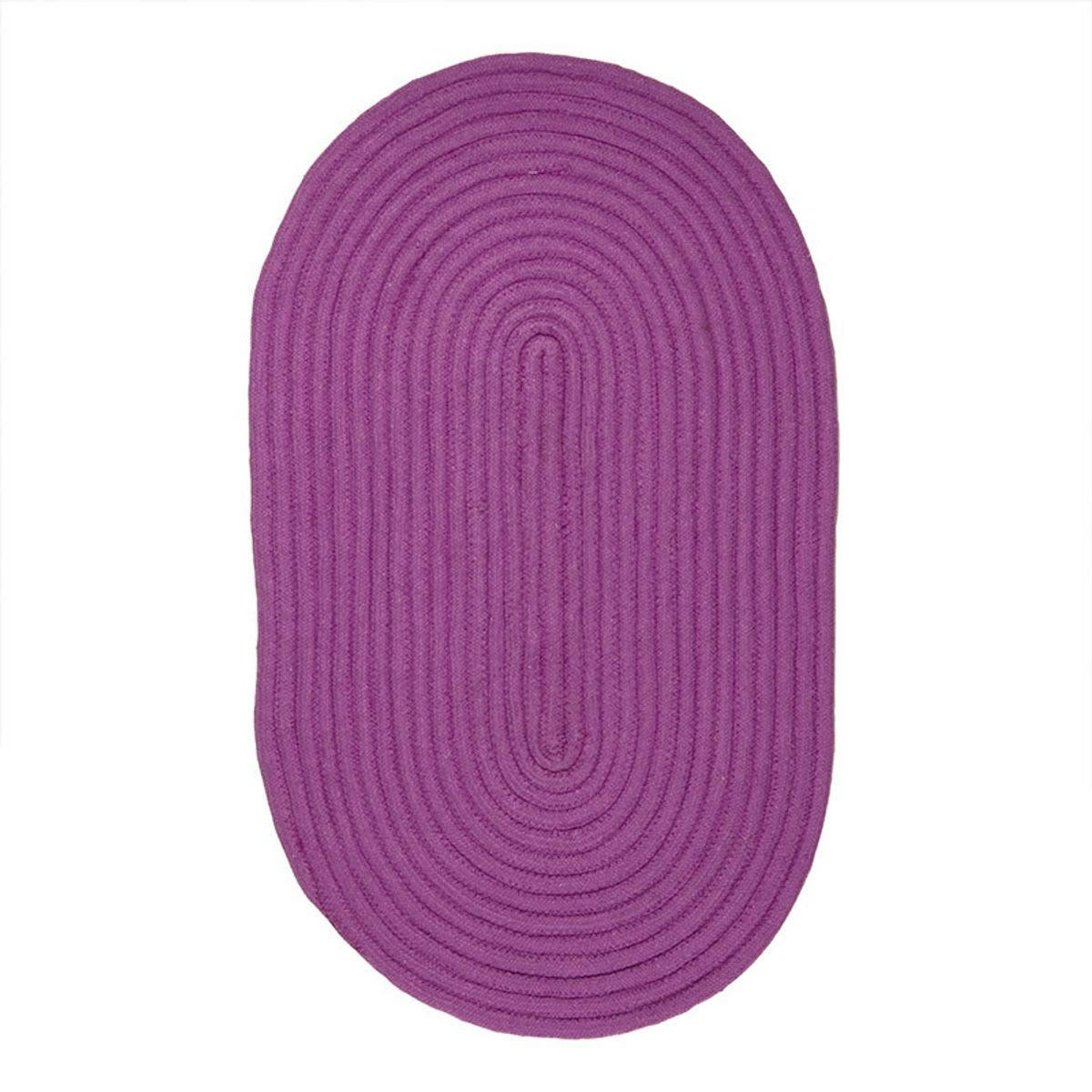 TAM - Tapis en coton réversible effet cordage violet 50x80