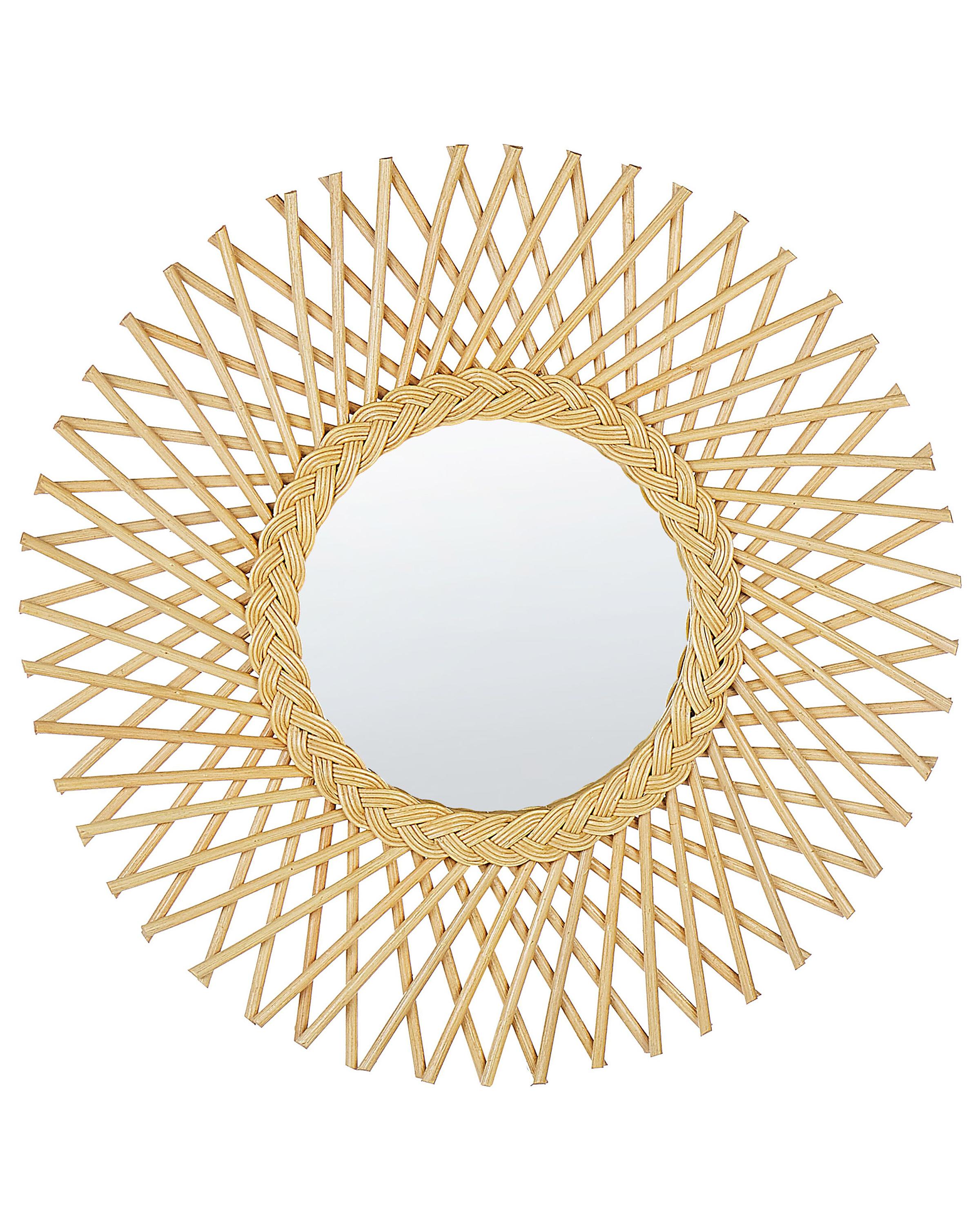 Wall Mirror TAGOLU 60 cm 60 cm Rattan Natural