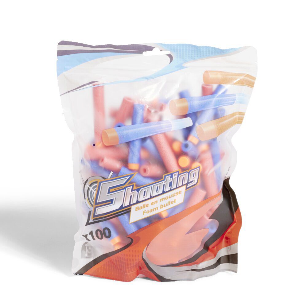 Lot de 100 fléchettes en plastique Ø7,2xL.1,3cm
