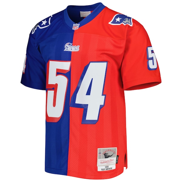 Tedy Bruschi New England Patriots 1996 Split Legacy Replica Jersey - Royal/Red