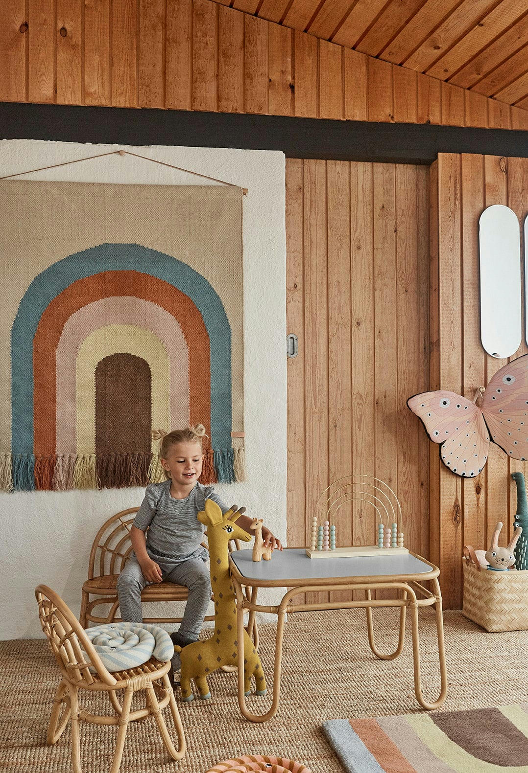 DARLINGS - Girafe Noah marron coton et polyester H64xL27x15cm