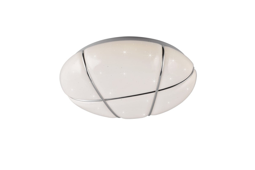 Plafon TIBORokrągły biały chromowany LED 1x10W 28cm 1200lm IP20 RL
