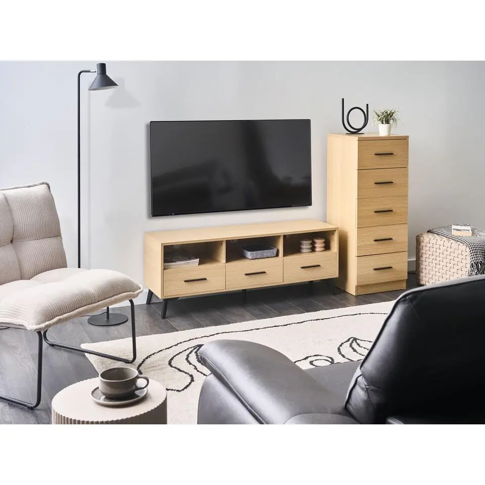 KITIMAT - Ladekast 5-lades - Lichtbruin - MDF