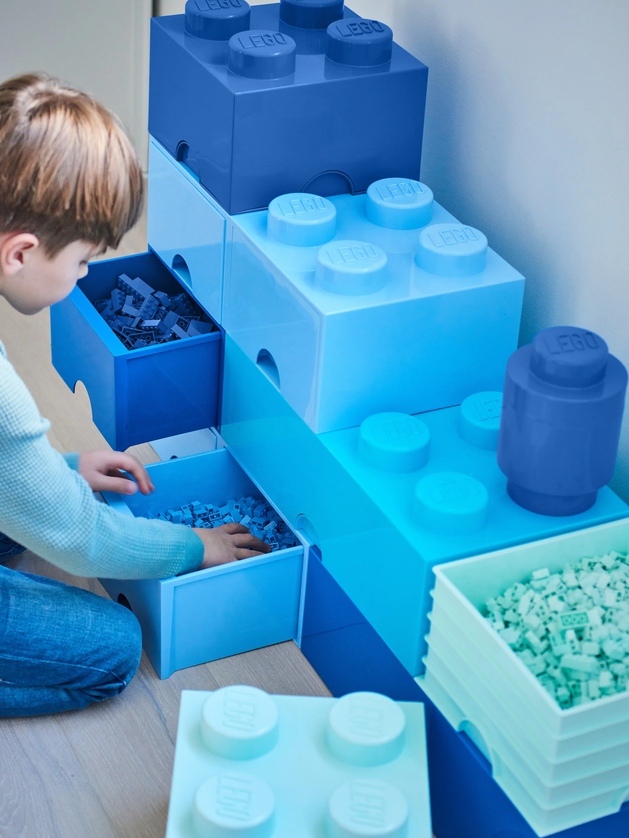 Kinder-LEGO?-Aufbewahrungsbox Brick mit 4 Noppen